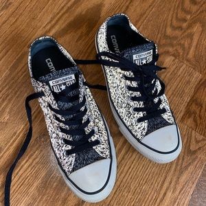 RARE Converse black and white reflective shoes